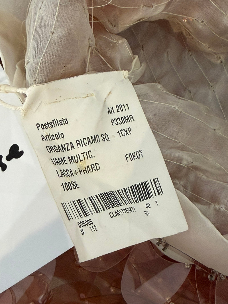 Prada Milano label detail inside sequined dress from F/W 2011