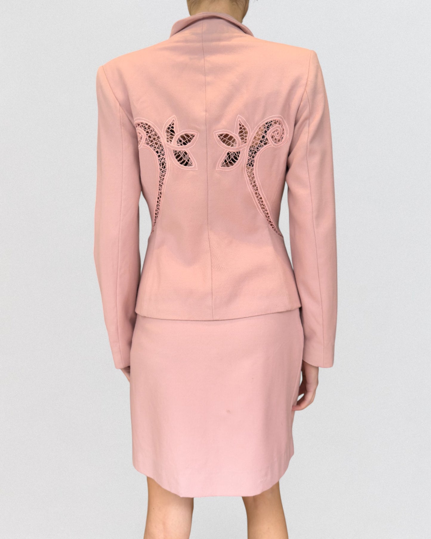 Alexander McQueen Spring 1999 "No. 13"  Cutout Pink Ensemble