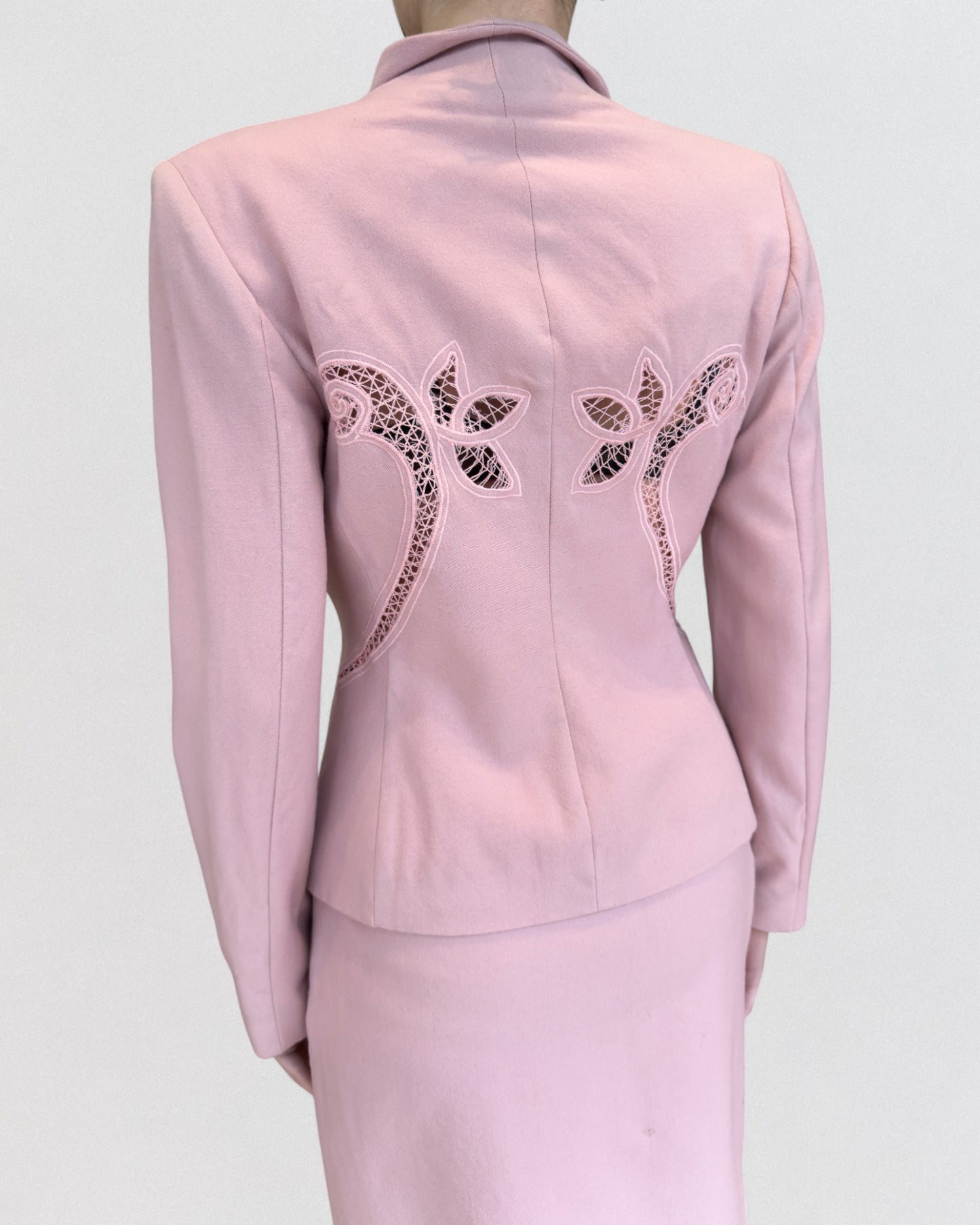 Alexander McQueen Spring 1999 "No. 13"  Cutout Pink Ensemble