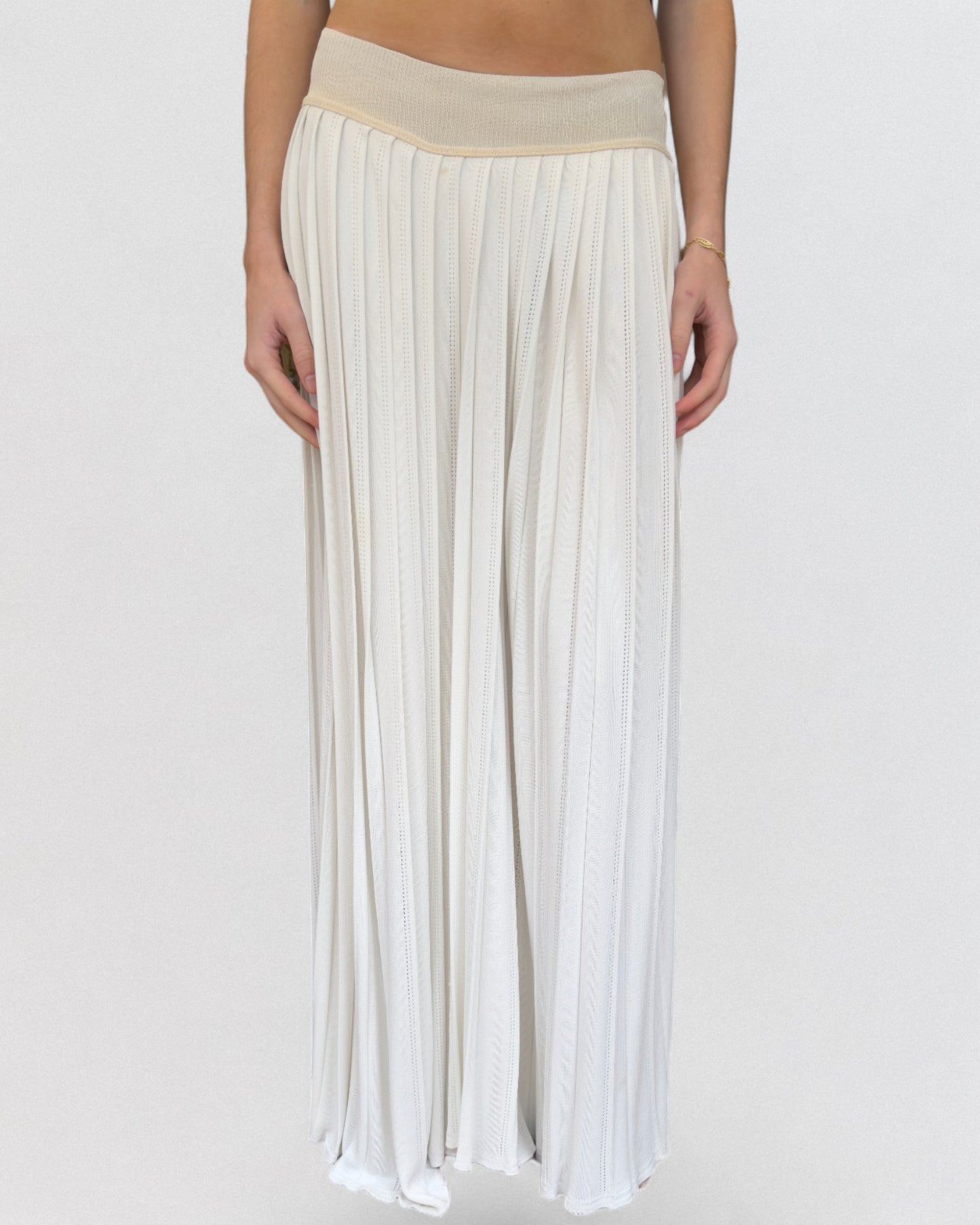 Alaïa Spring 1987 Heavy Pleated Knit Pants