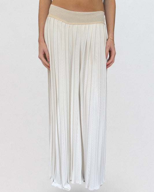 Alaïa Spring 1987 Heavy Pleated Knit Pants
