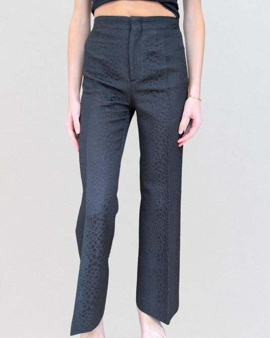 Gucci by Tom Ford Spring 2000 Black Embossed Pants