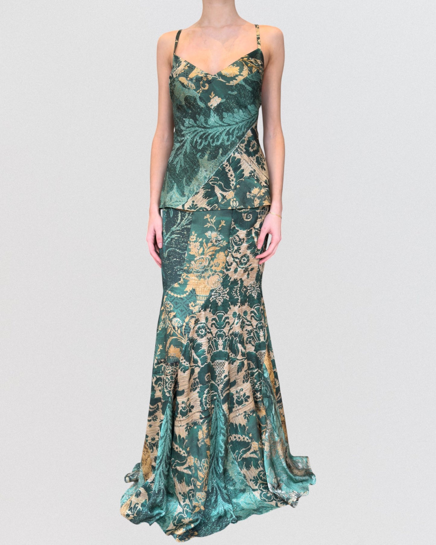 Roberto Cavalli Fall 2006 Baroque Jacquard Silk Set