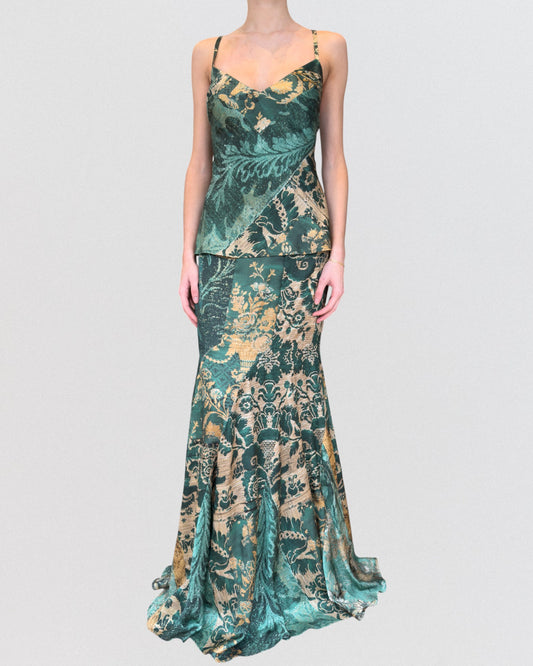 Roberto Cavalli Fall 2006 Baroque Jacquard Silk Set