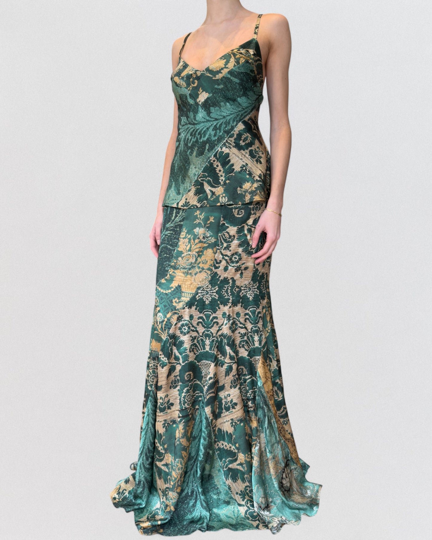 Roberto Cavalli Fall 2006 Baroque Jacquard Silk Set