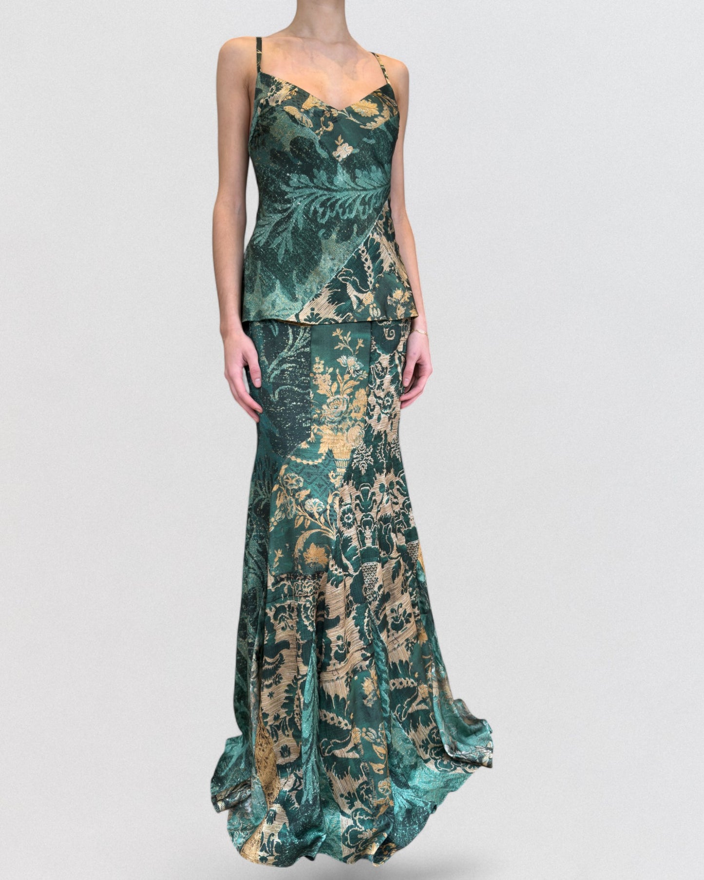 Roberto Cavalli Fall 2006 Baroque Jacquard Silk Set