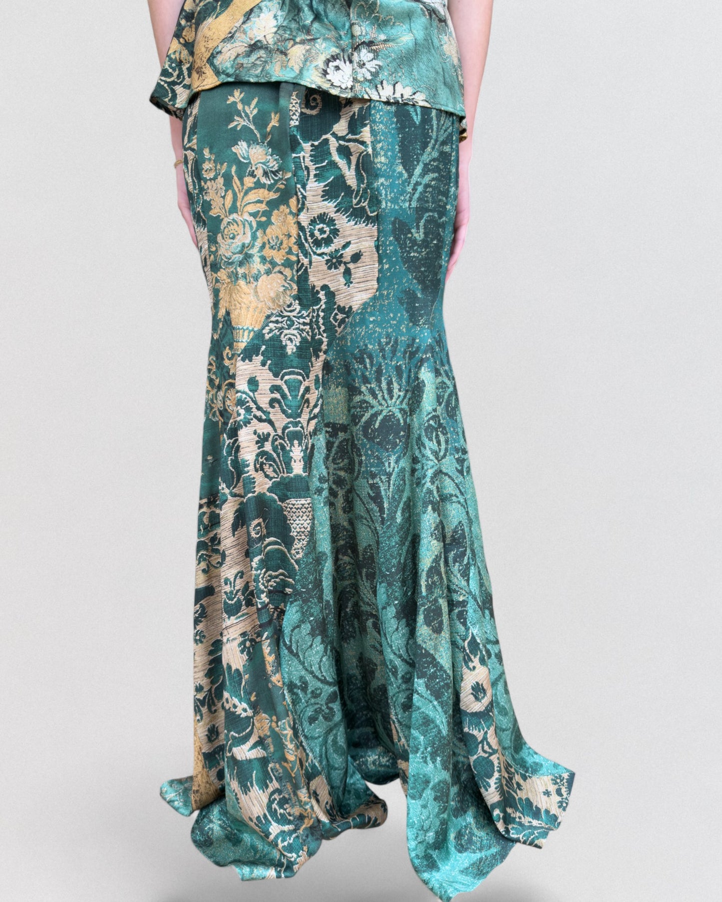 Roberto Cavalli Fall 2006 Baroque Jacquard Silk Set