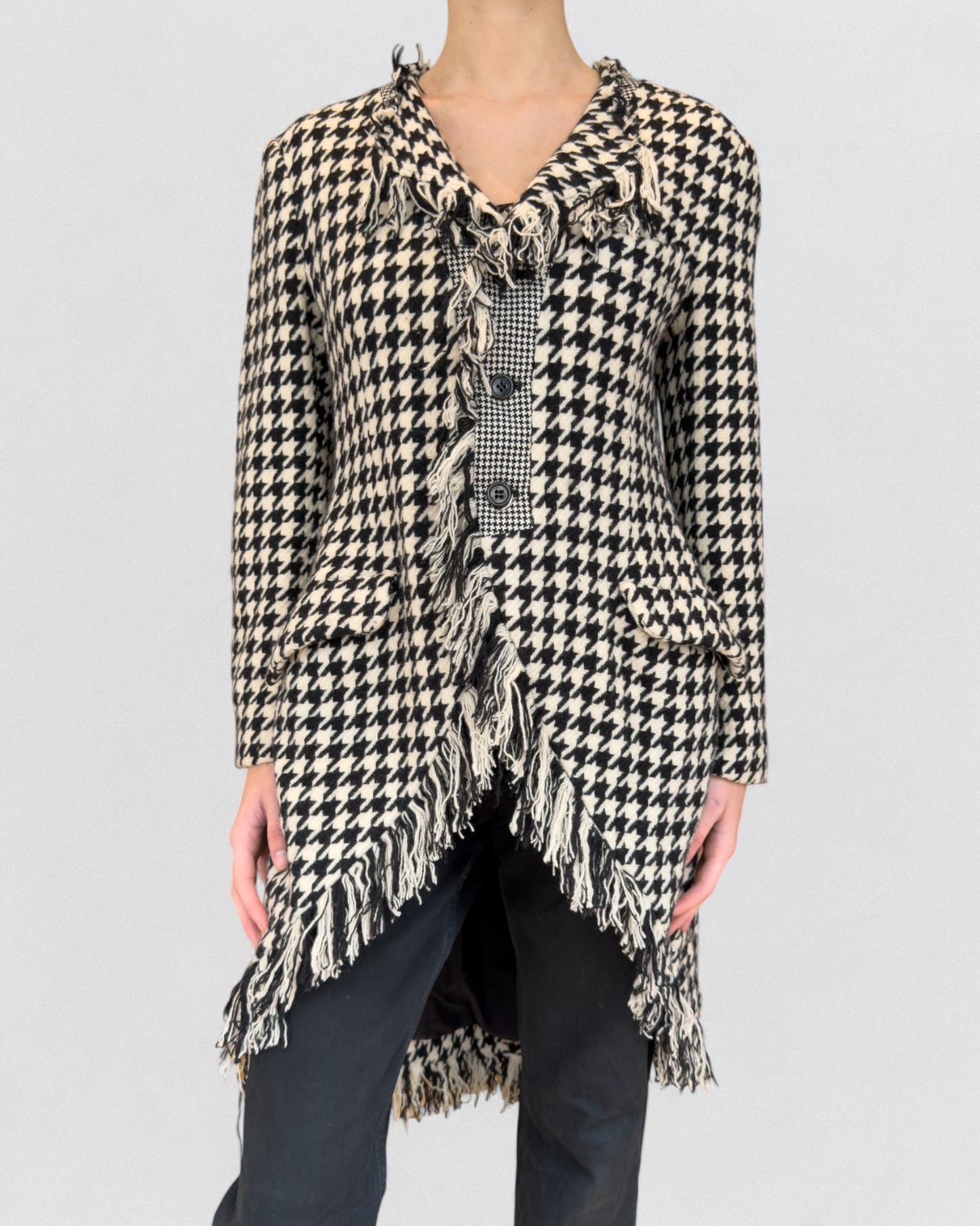 Yohji Yamamoto Fall 2003 Houndstooth Wool Tailcoat