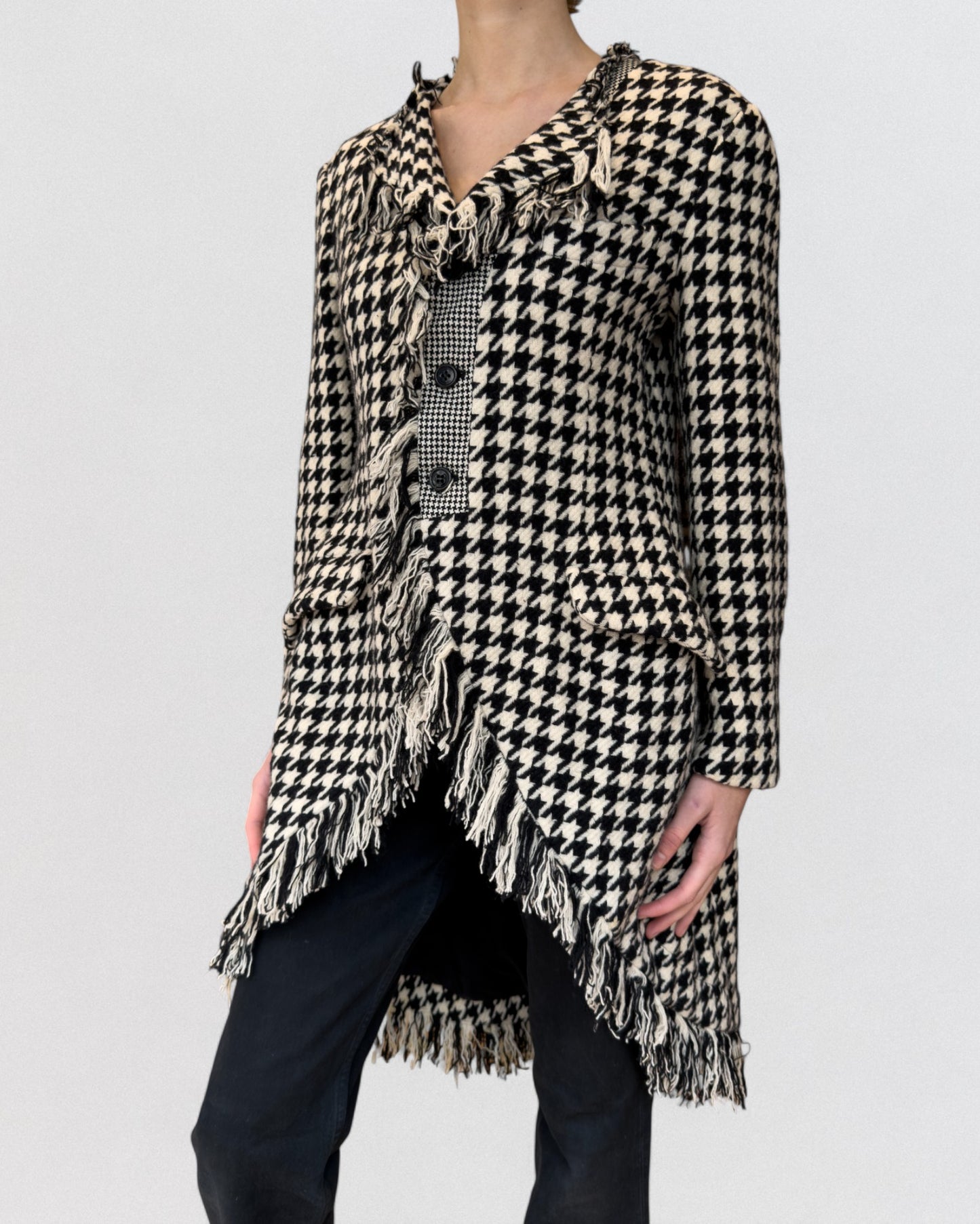 Yohji Yamamoto Fall 2003 Houndstooth Wool Tailcoat
