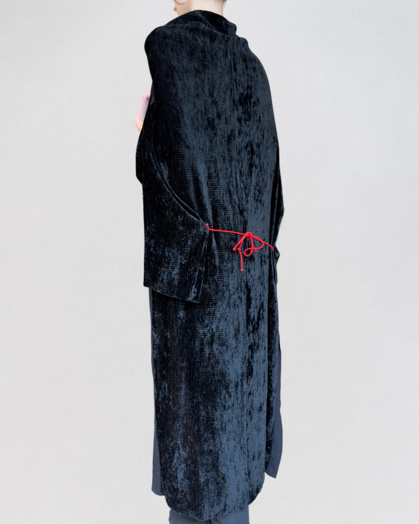 Yohji Yamamoto Spring 2002 Crushed Velvet Black Cape