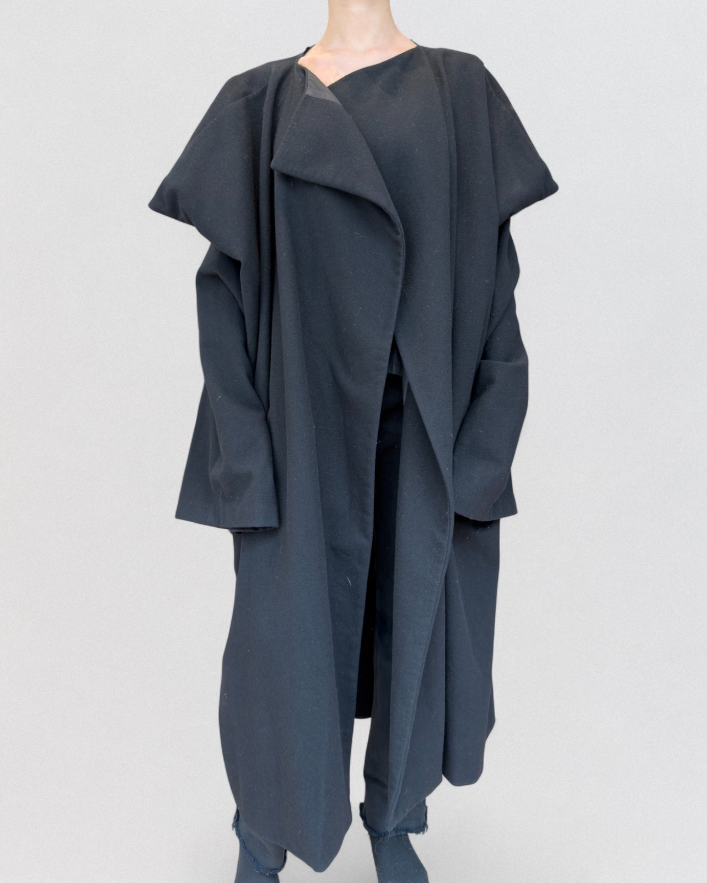 Comme Des Garcons Fall 1996 Blanket Black Coat