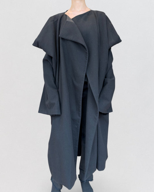 Comme Des Garcons Fall 1996 Blanket Black Coat