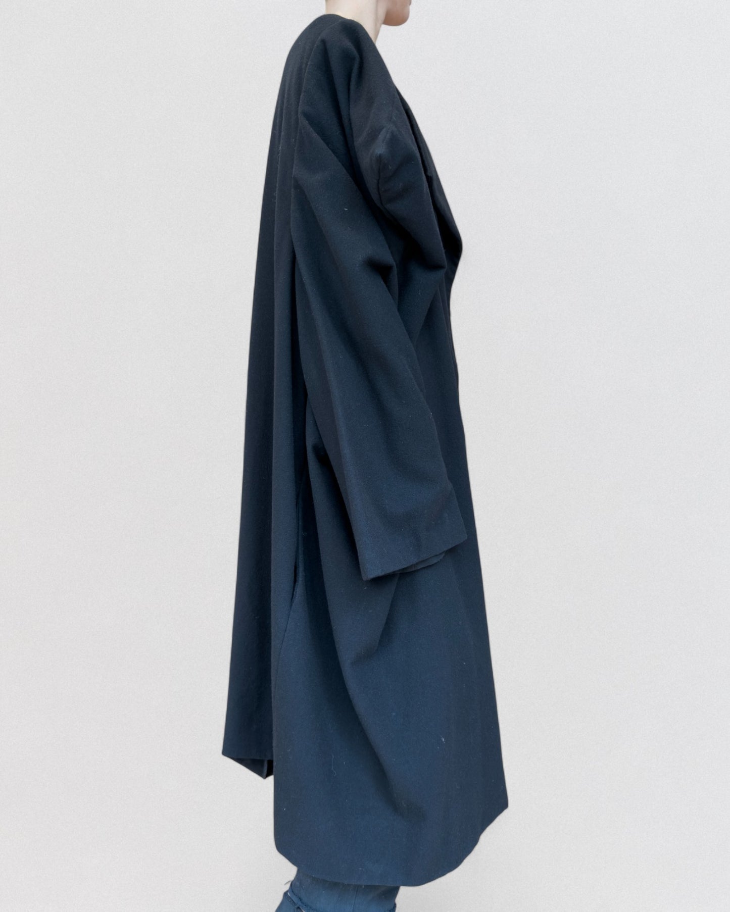 Comme Des Garcons Fall 1996 Blanket Black Coat