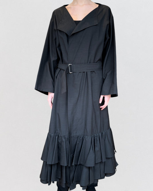 Yohji Yamamoto Spring 1999 Ruffled Linen Coat