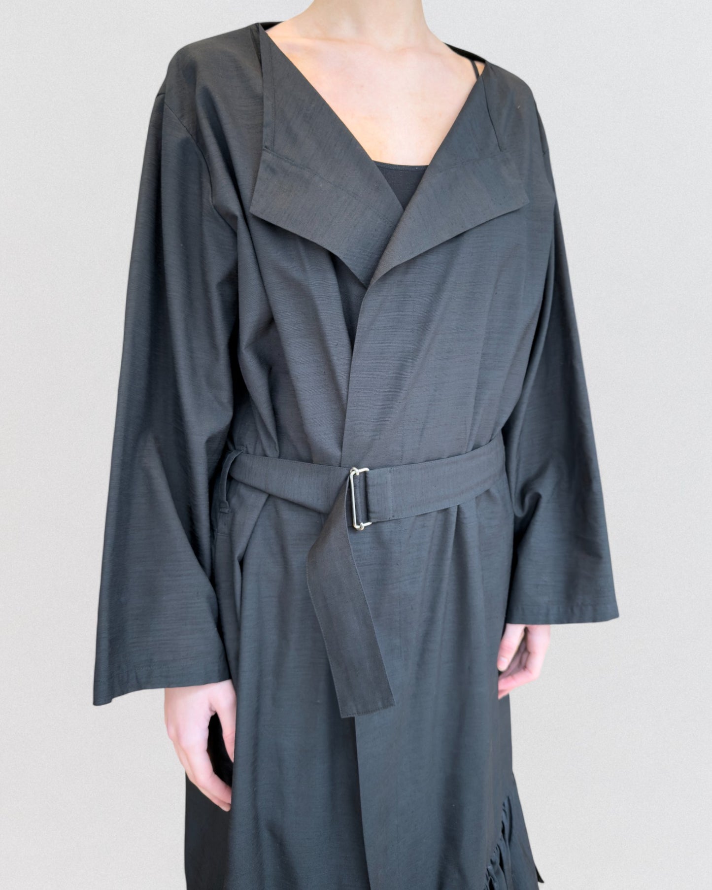 Yohji Yamamoto Spring 1999 Ruffled Linen Coat