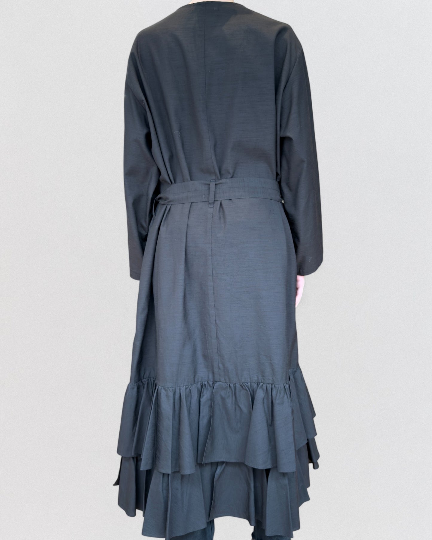 Yohji Yamamoto Spring 1999 Ruffled Linen Coat