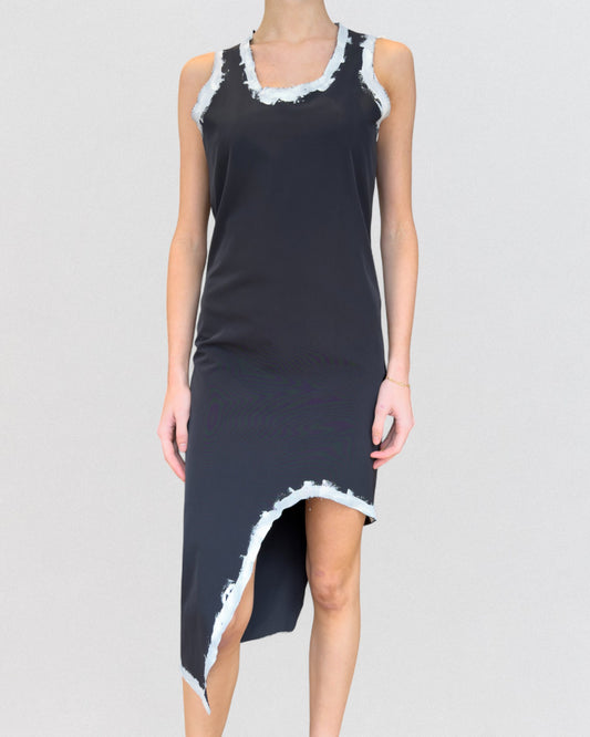 Comme Des Garçons Spring 1992 Hand Painted Asymetrical Dress