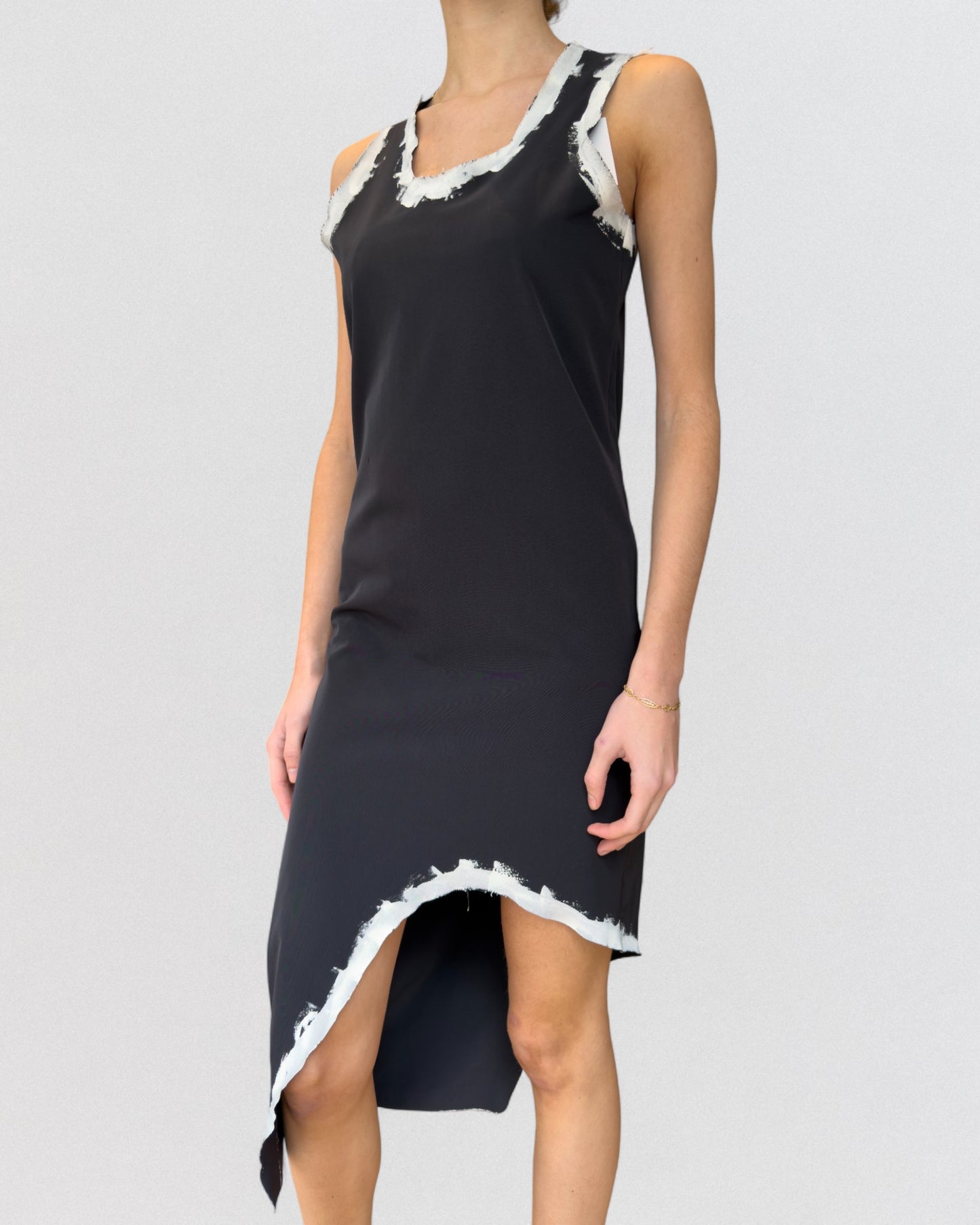 Comme Des Garçons Spring 1992 Hand Painted Asymetrical Dress