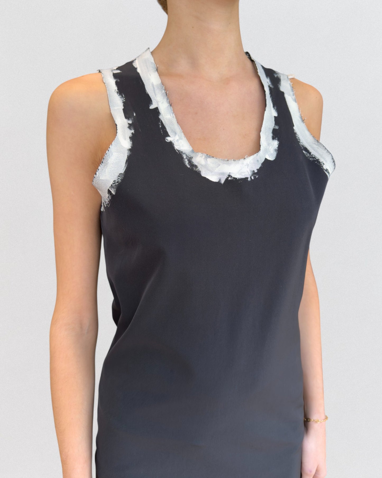 Comme Des Garçons Spring 1992 Hand Painted Asymetrical Dress