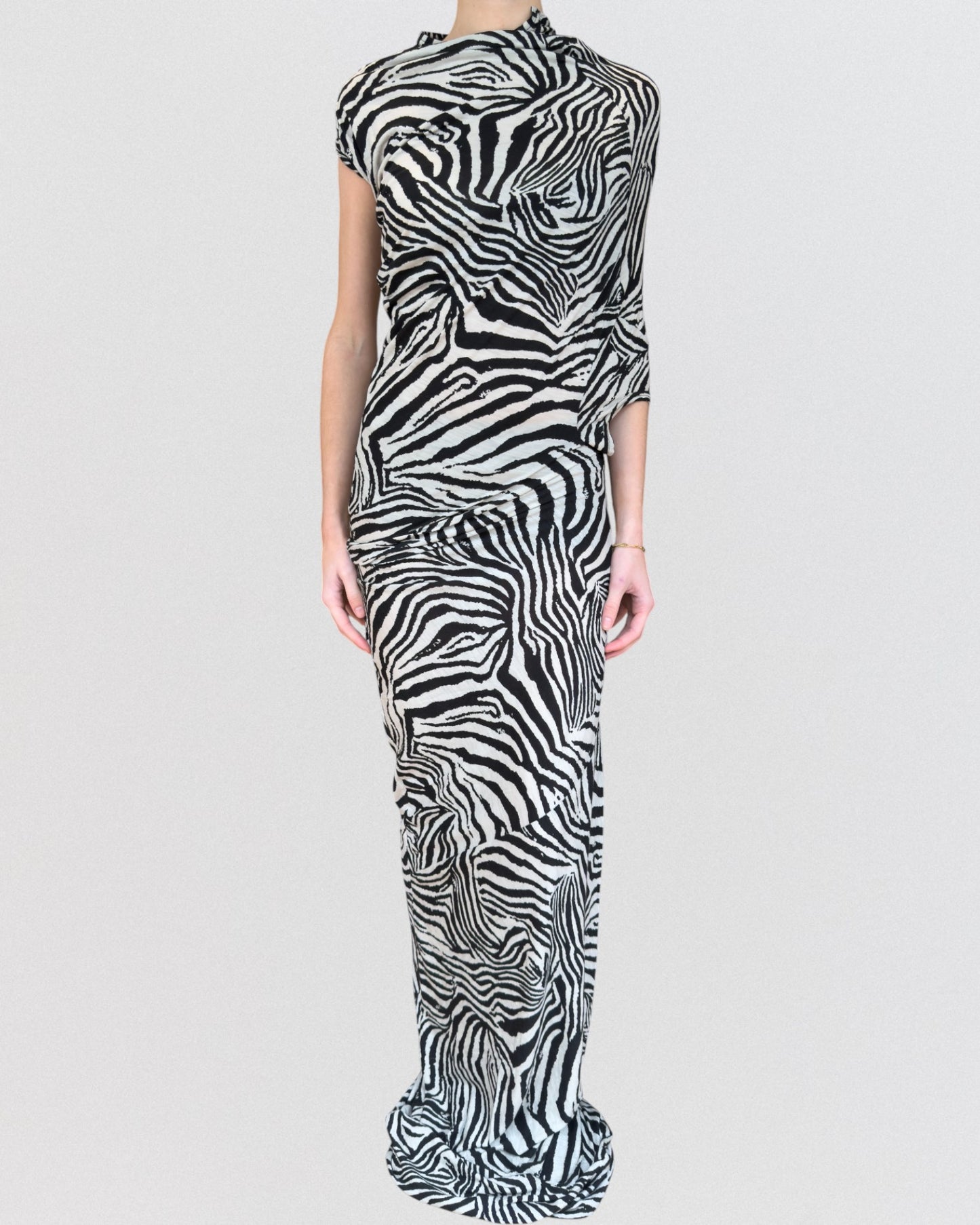 Junya Watanabe Fall 2008 Zebra Wool Evening Gown