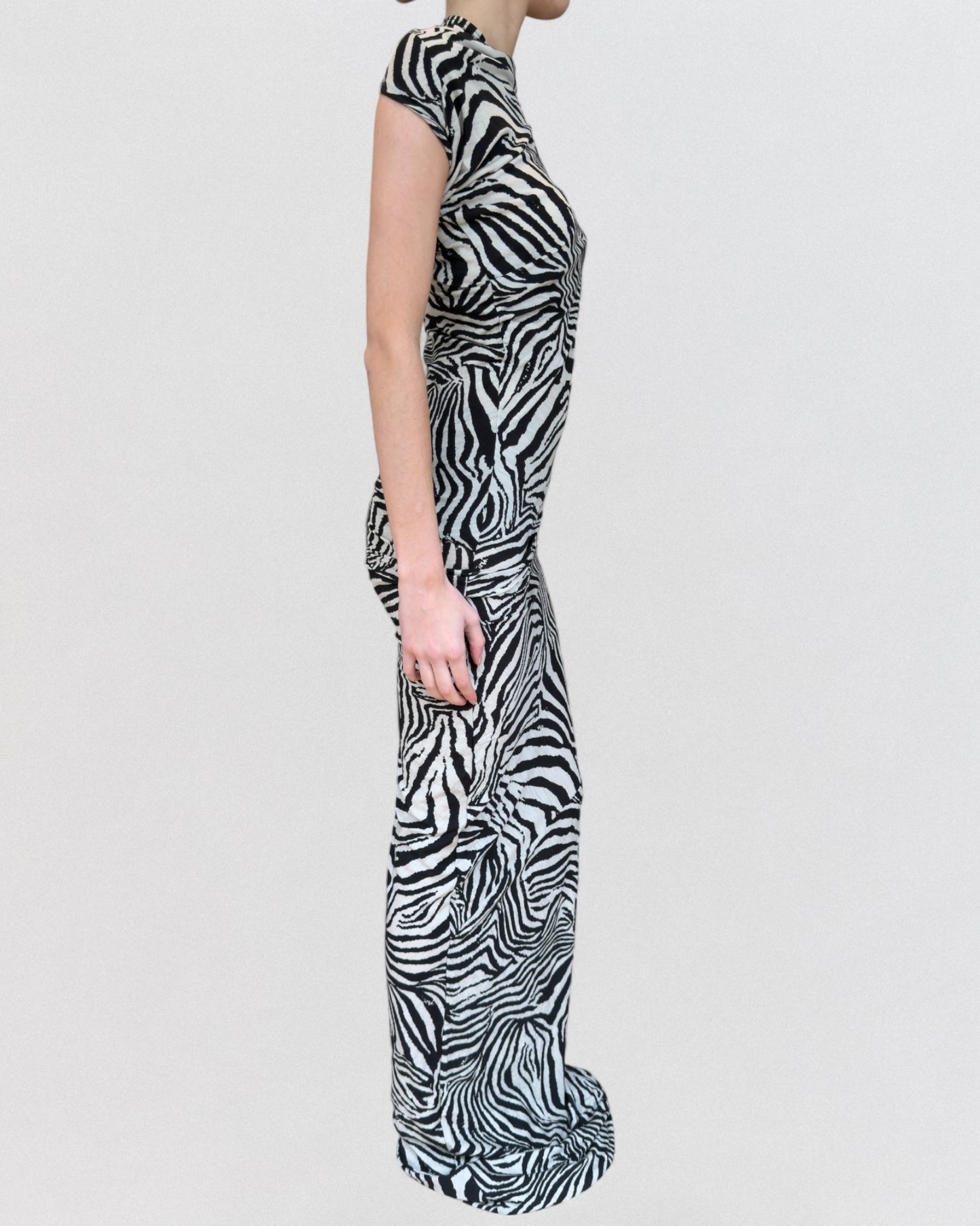 Junya Watanabe Fall 2008 Zebra Wool Evening Gown