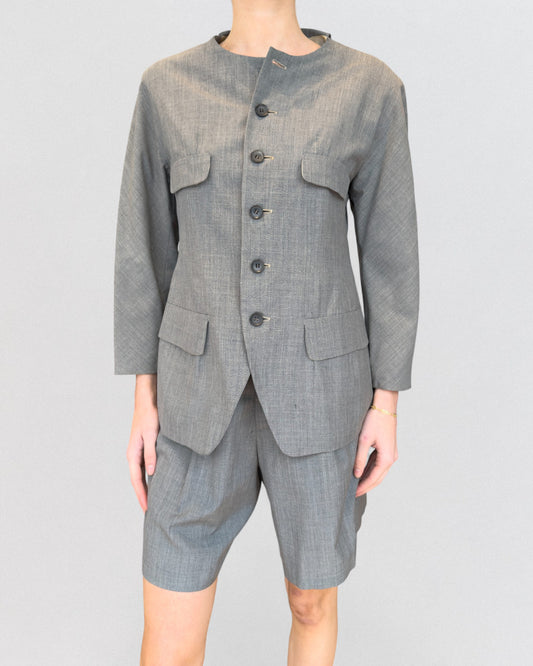 Yohji Yamamoto Spring 1984 Grey Wool Ensemble