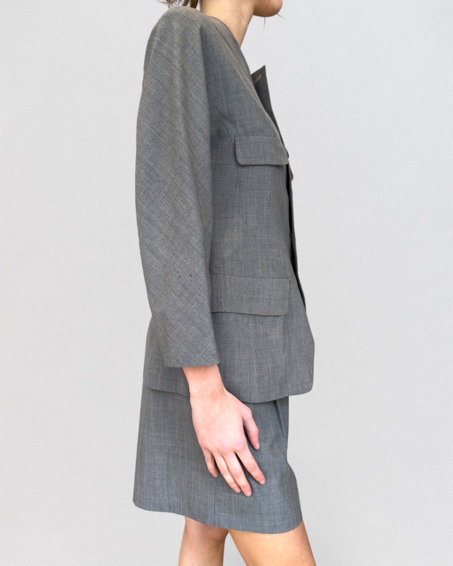 Yohji Yamamoto Spring 1984 Grey Wool Ensemble