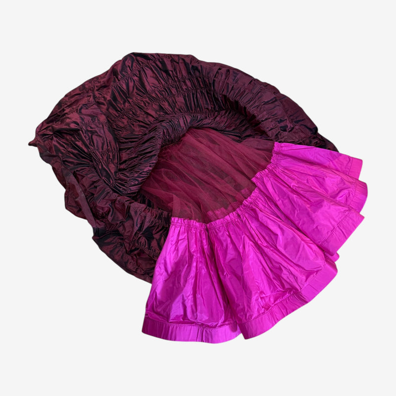 Valentino F/W 2005 Burgundy Iridescent Taffeta Silk Gown