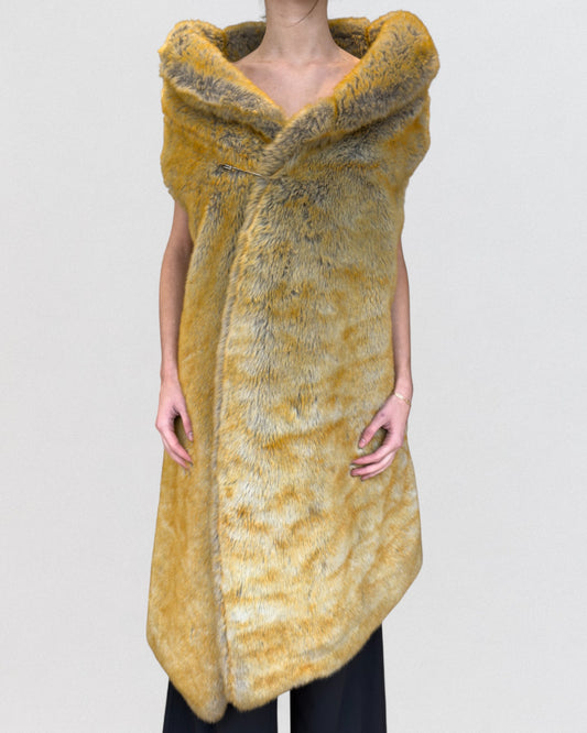 Yohji Yamamoto Fall 1996 Faux Fur Coat