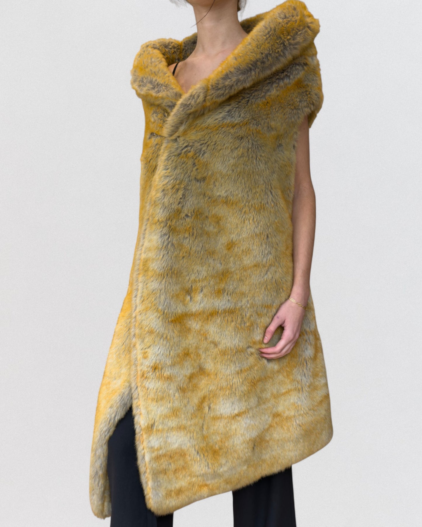 Yohji Yamamoto Fall 1996 Faux Fur Coat