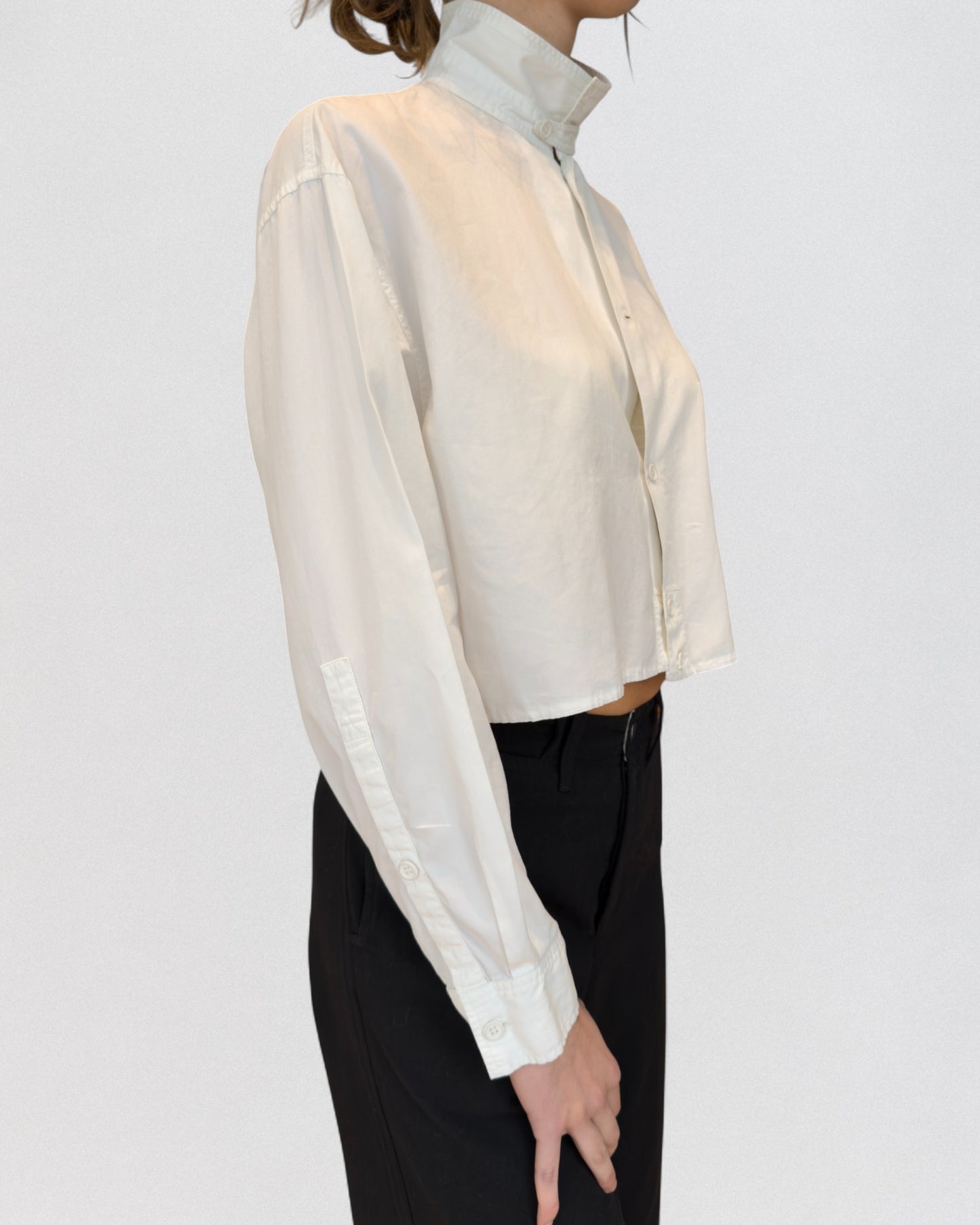 Documented Yohji Yamamoto Debut Fall 1981 Cropped White Shirt