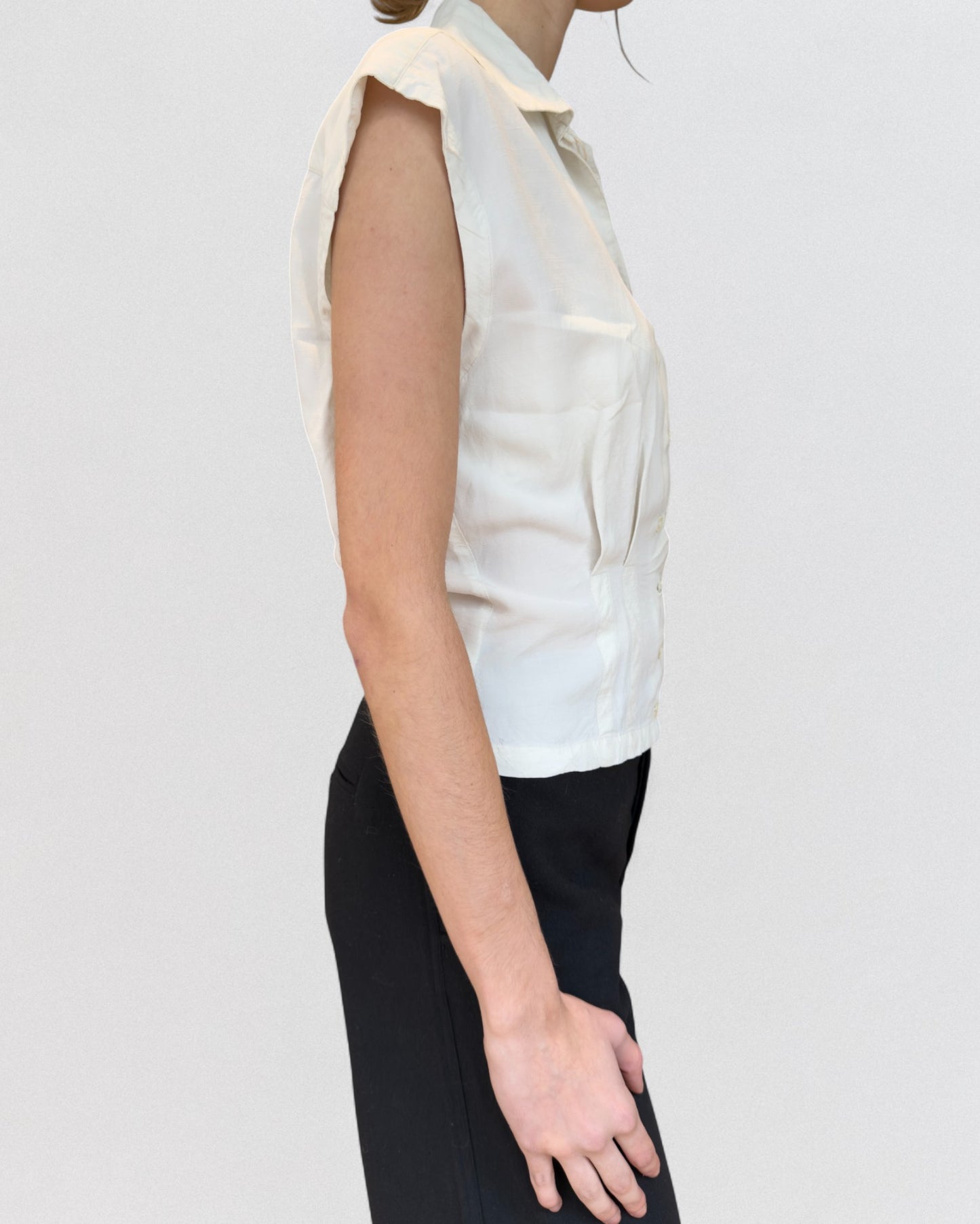 Alaïa Spring 1987 Raw Silk Blouse