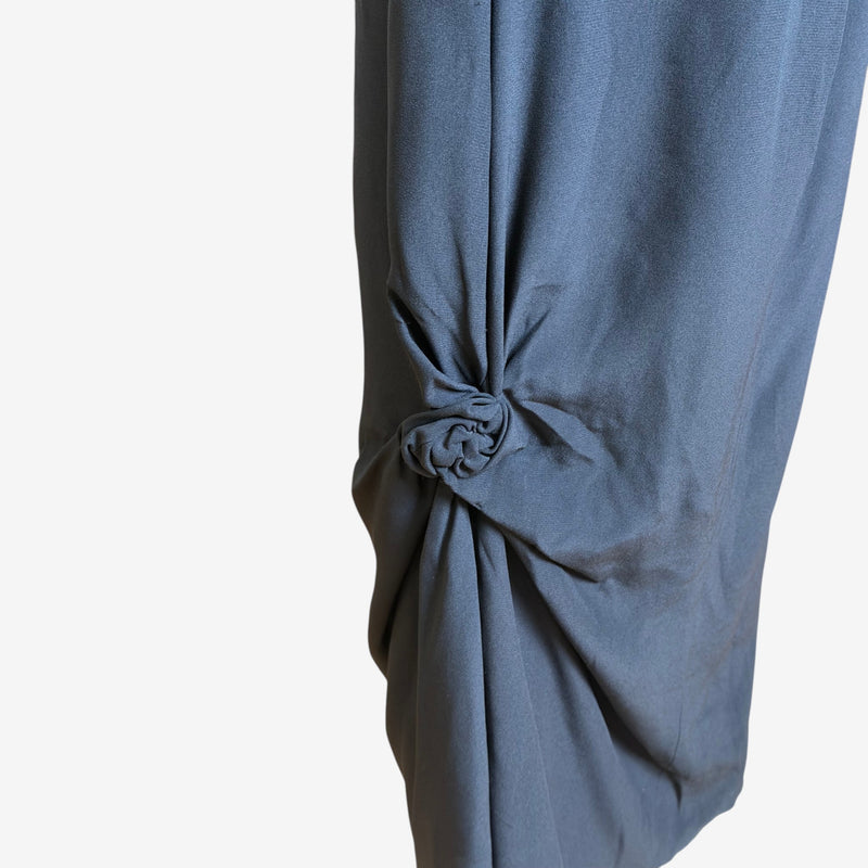 Black halter gown by Christian Lacroix, detail of halterneck and upper bodice construction