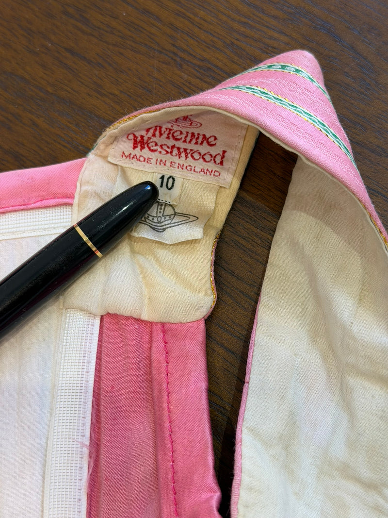 Vivienne Westwood F/W 1991 'Dressing Up' Pink Striped Corset Bustier