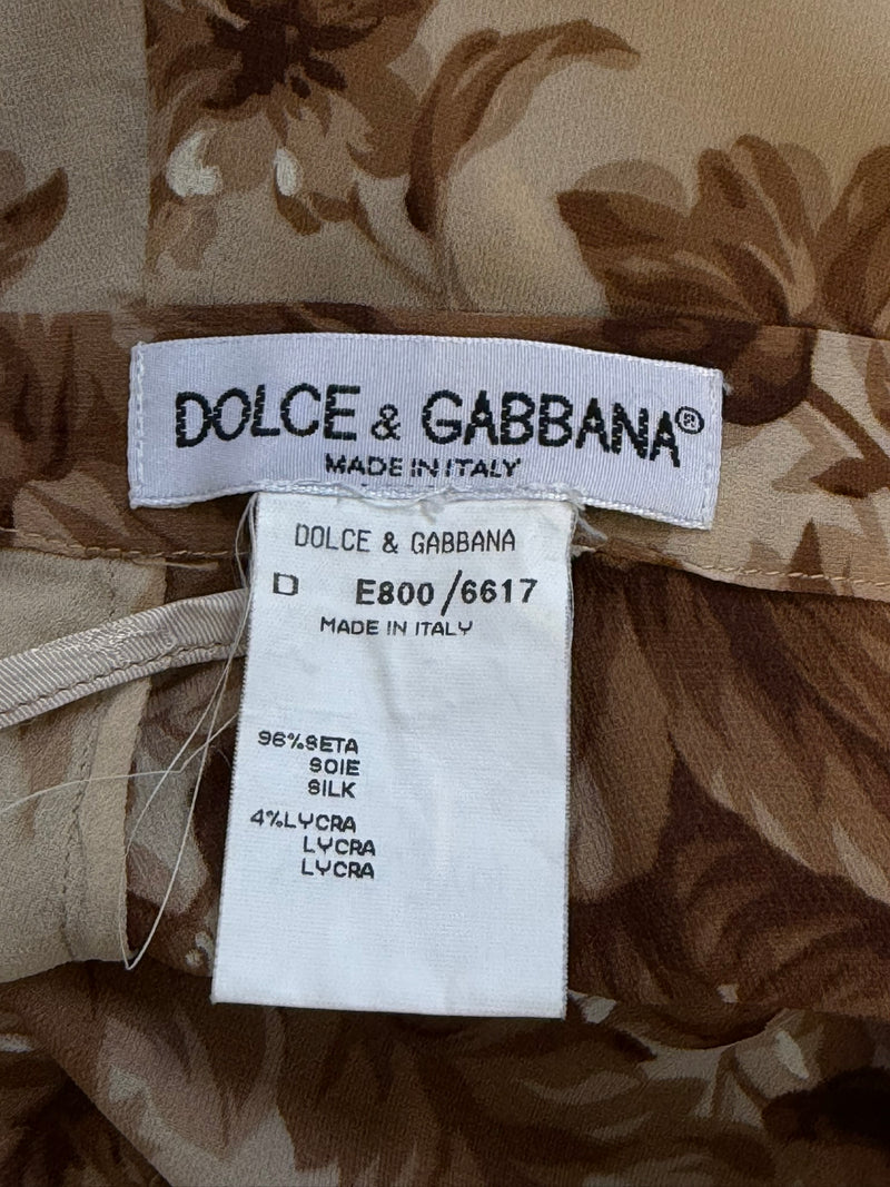 Back view of Dolce & Gabbana floral silk shirt from S/S 1997 collection