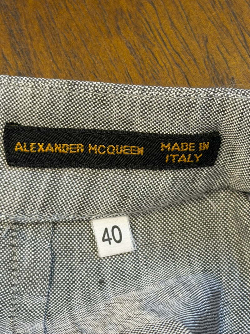 Alexander McQueen S/S 1999 Iridescent Grey Wool/SIlk Suit
