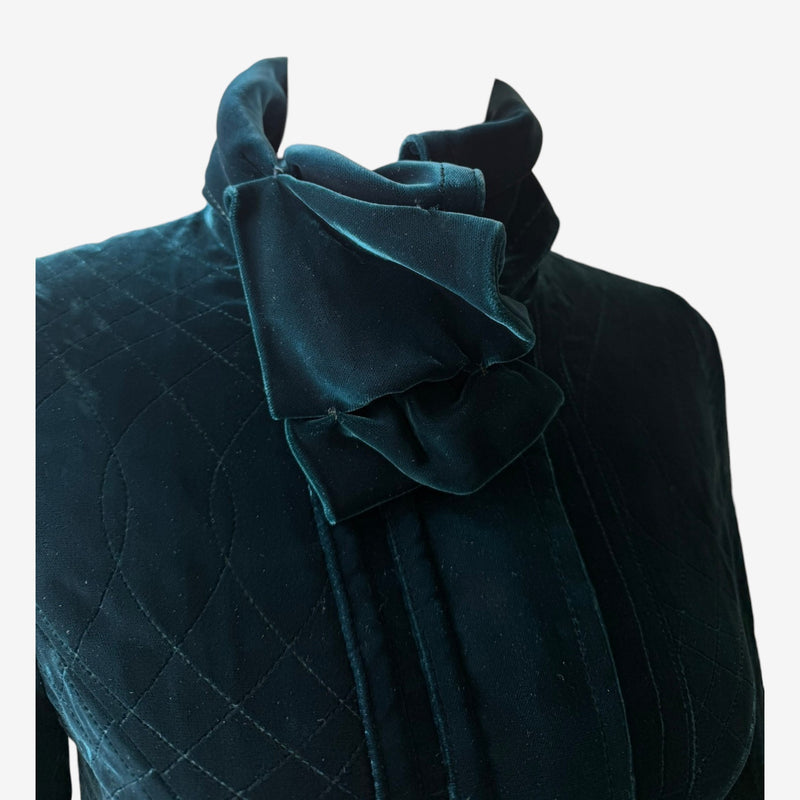 Tom Ford Gucci velvet jacket, diamond quilting pattern on bodice