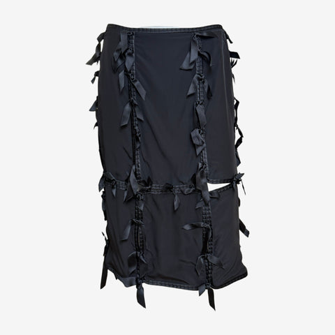 Yves Saint Laurent by Tom Ford F/W 2002 Ribbon Tie Silk Skirt