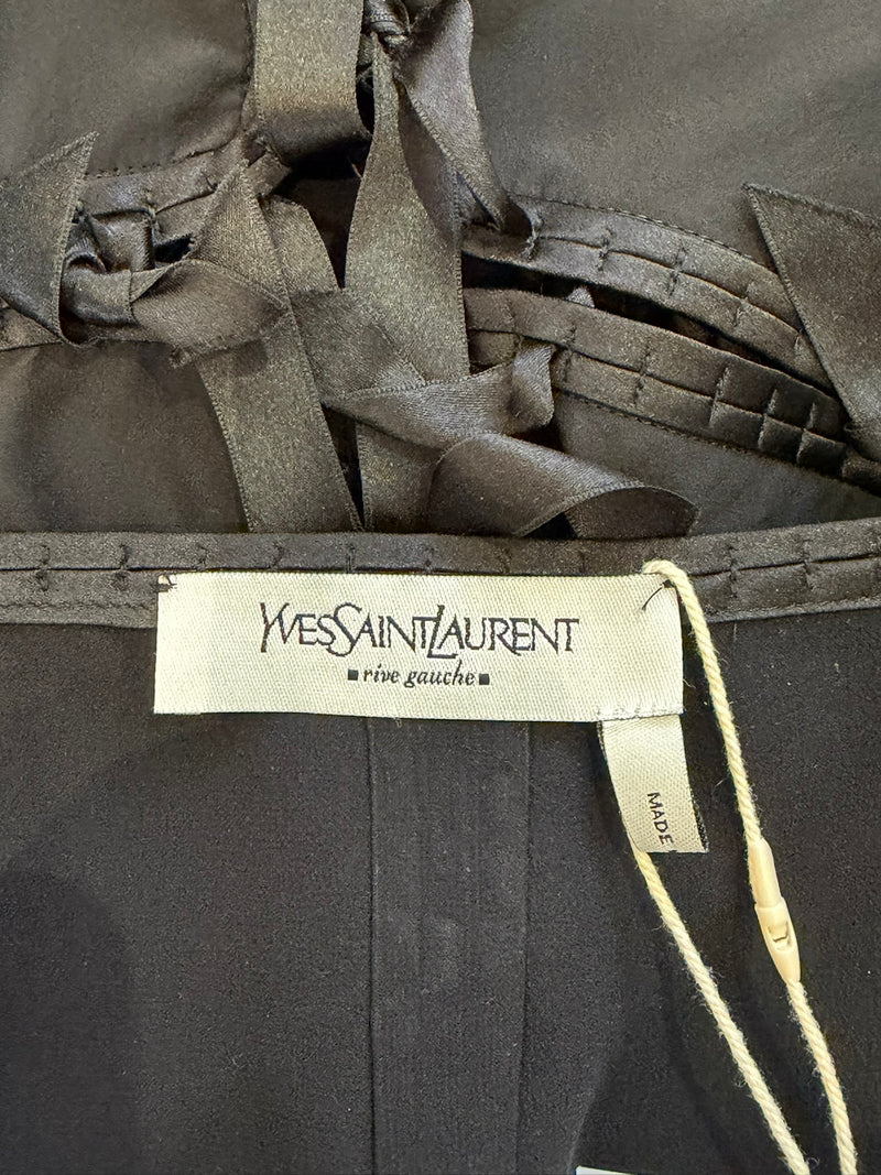 Yves Saint Laurent by Tom Ford F/W 2002 Ribbon Tie Silk Skirt