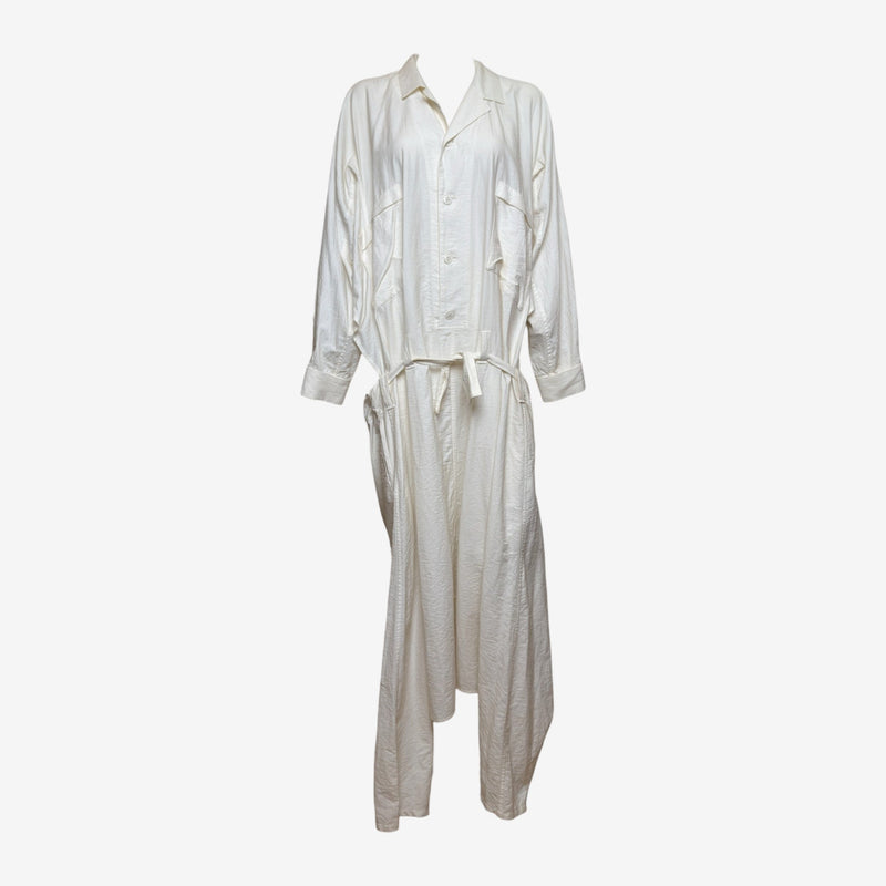 Yohji Yamamoto S/S 1983 Ivory Draped Oversized Overall Dress