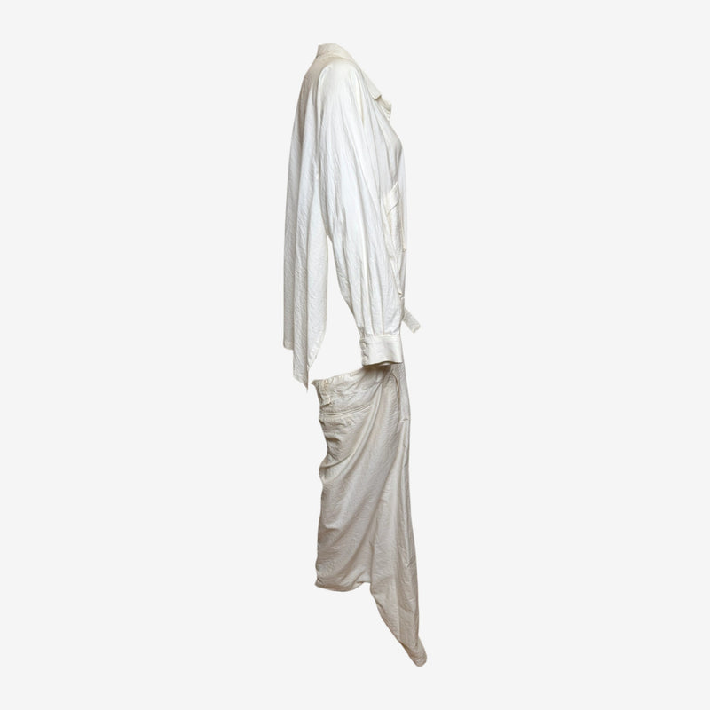 Yohji Yamamoto S/S 1983 Ivory Draped Oversized Overall Dress