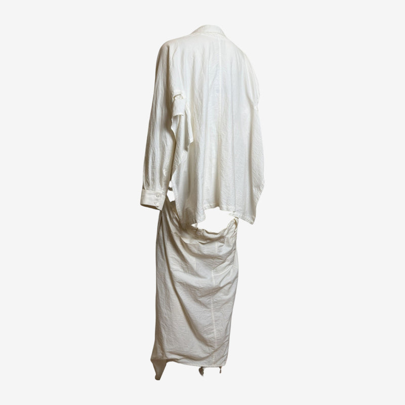 Yohji Yamamoto S/S 1983 Ivory Draped Oversized Overall Dress