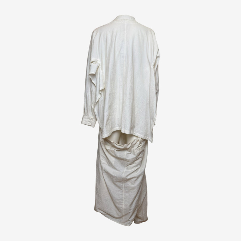 Yohji Yamamoto S/S 1983 Ivory Draped Oversized Overall Dress