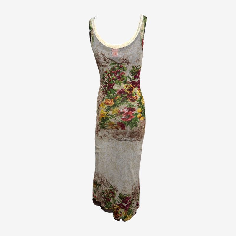 Jean Paul Gaultier SS1999 Floral-Print Mesh Maxi Dress