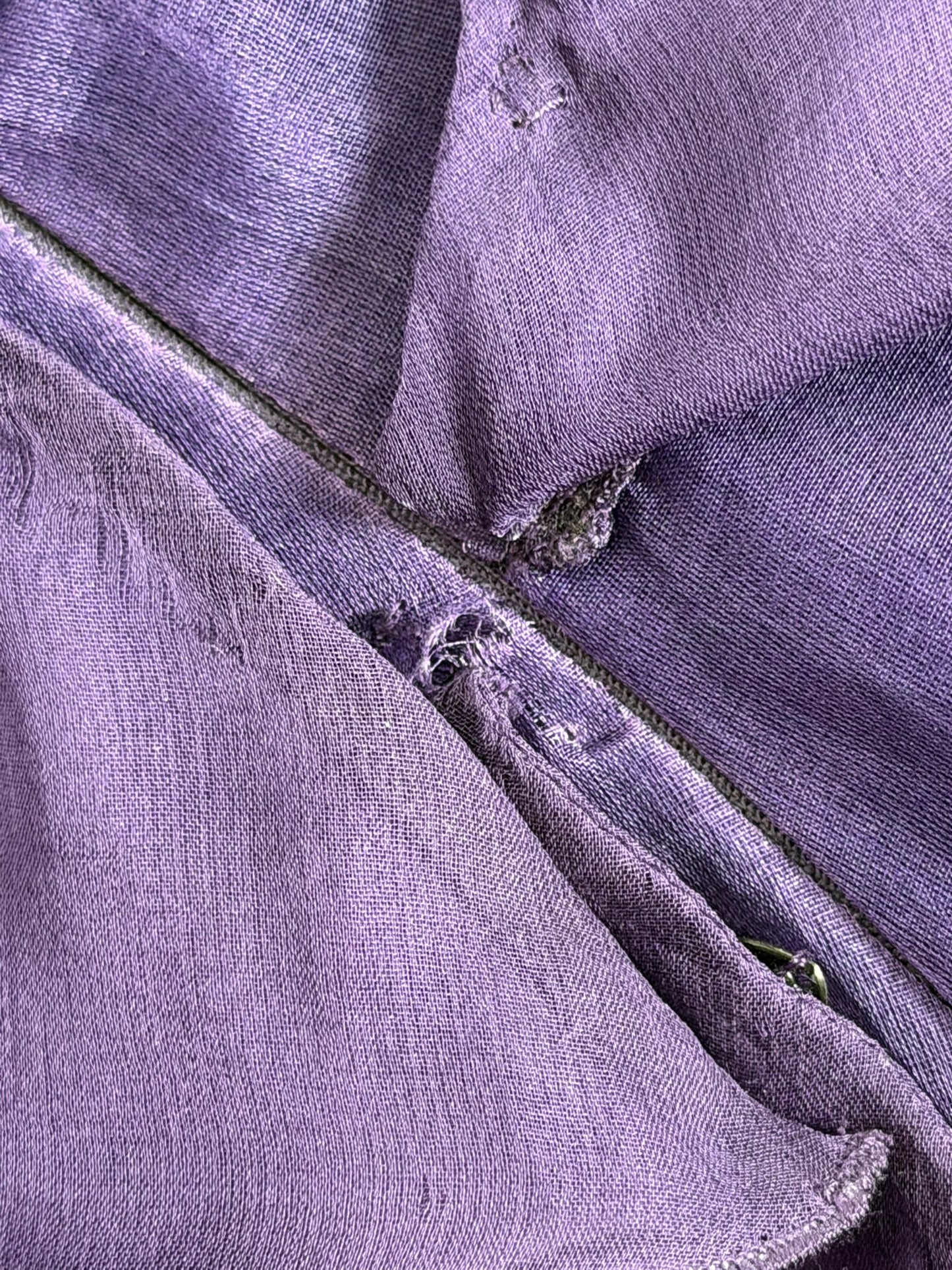 Valentino Fall 2007 Purple Silk Satin Gown with Cascading Tiered Ruffles