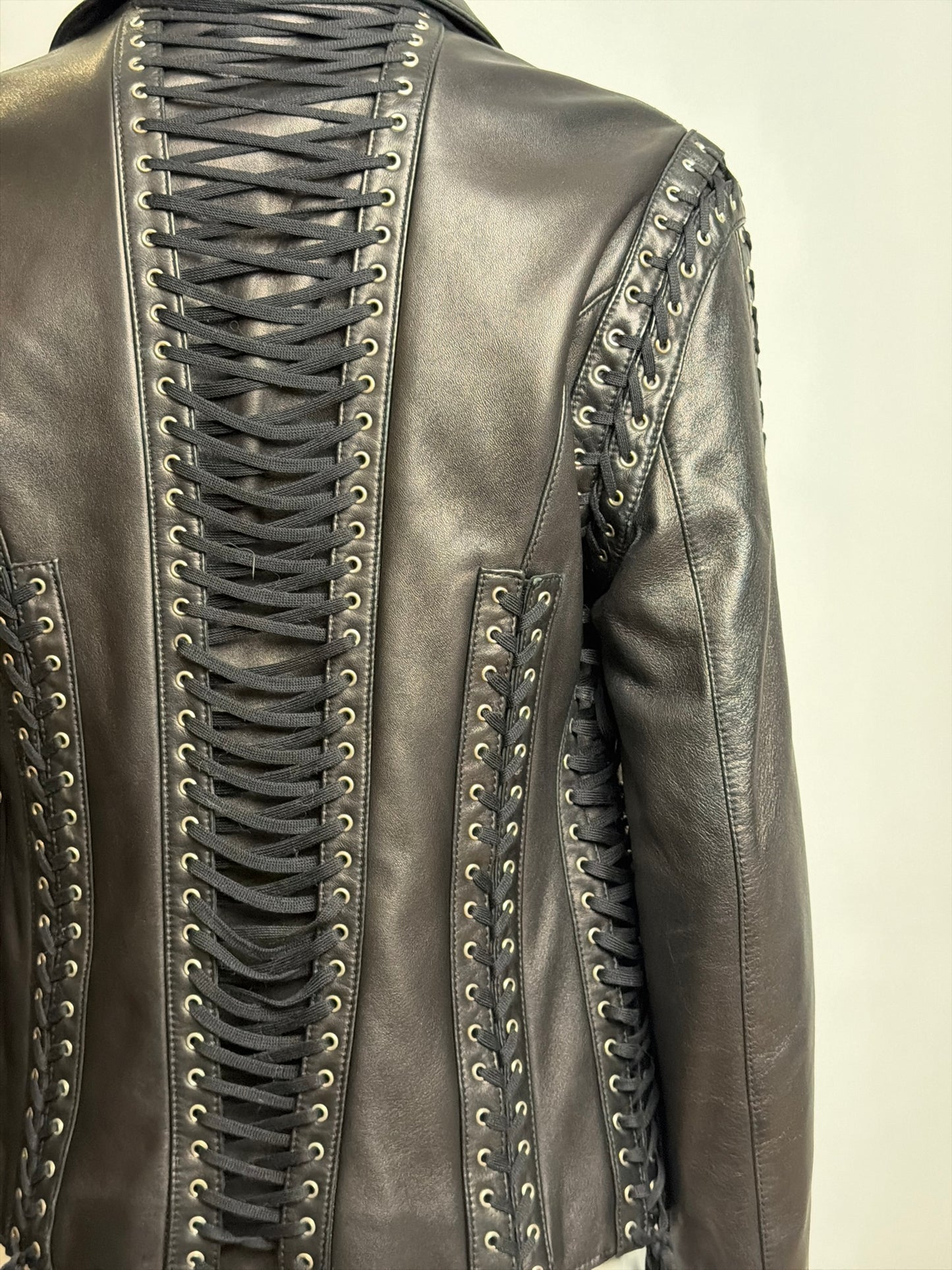 Dolce & Gabbana S/S 2003 Corset Lace-Up Leather Jacket