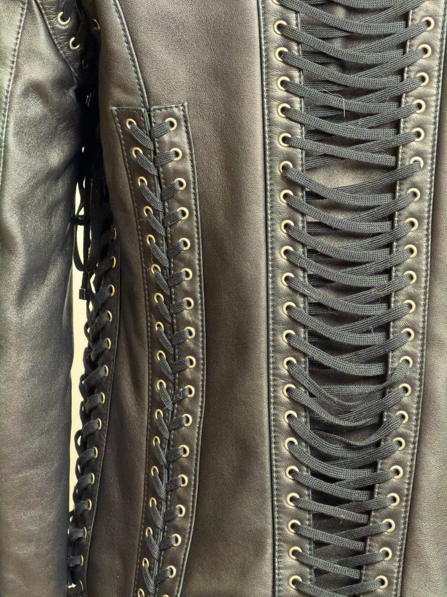 Dolce & Gabbana S/S 2003 Corset Lace-Up Leather Jacket