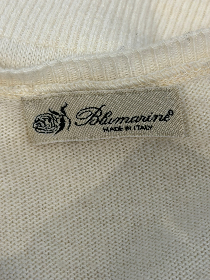 Blumarine cardigan button front closure with matching knit buttons