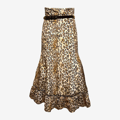 Alexander McQueen F/W 2005 Leopard Print Silk Mermaid Skirt