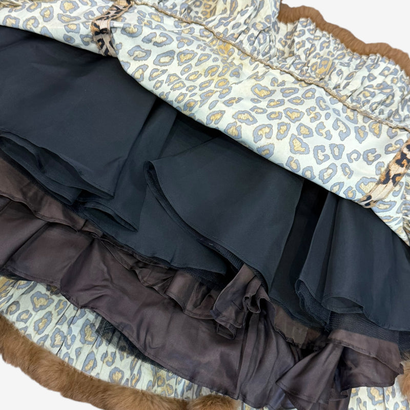 Alexander McQueen F/W 2005 leopard mermaid skirt, structured underskirt layers